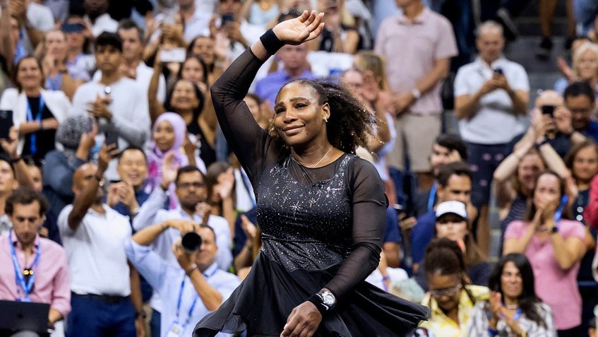 Tenista Serena Williams se despide con honores de las canchas