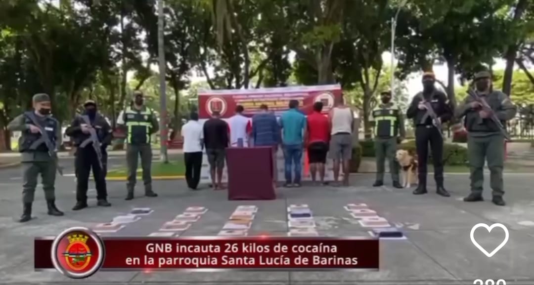 La FANB detuvo a siete personas con 26 panelas de Cocaína en Barinas