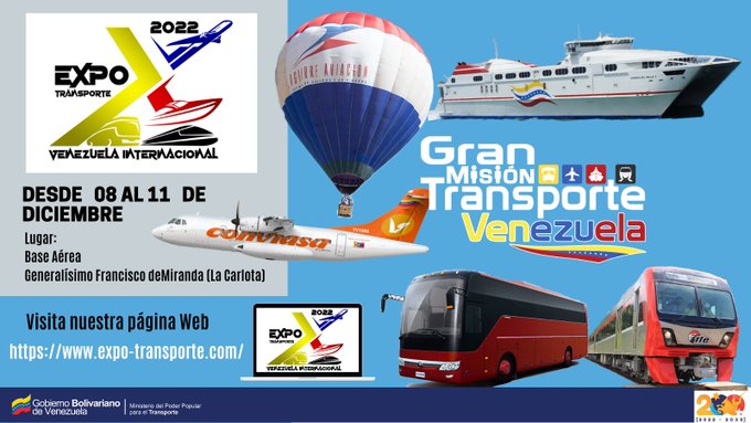 ExpoTransporte Venezuela Internacional 2022 iniciará el próximo 8 de diciembre