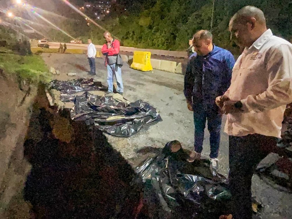 Misión Transporte evalúa trabajos en la falla de borde de la autopista Caracas – La Guaira