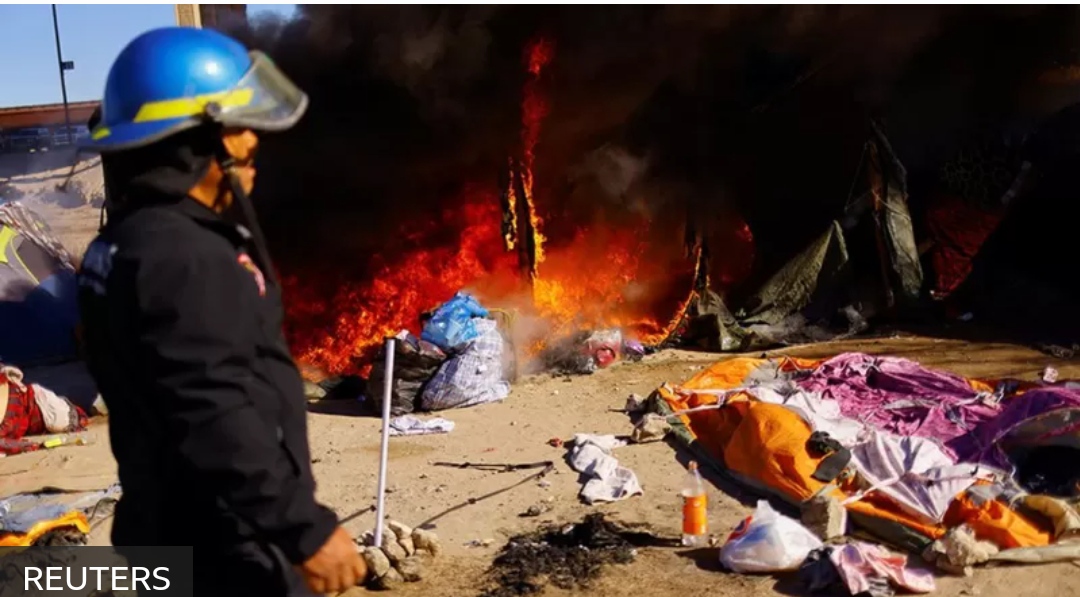 Desalojan campamento improvisado en Ciudad Juárez donde migrantes venezolanos llevaban más de un mes esperando cruzar a EEUU