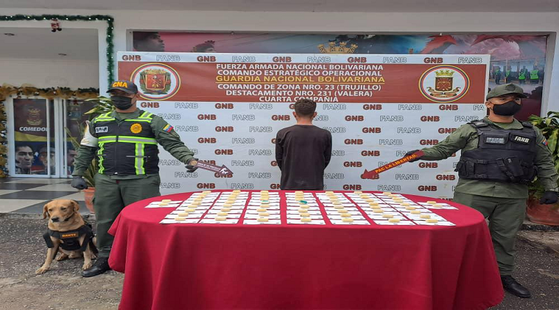 FANB capturó a ciudadano con más de 60 dediles de droga en Trujillo