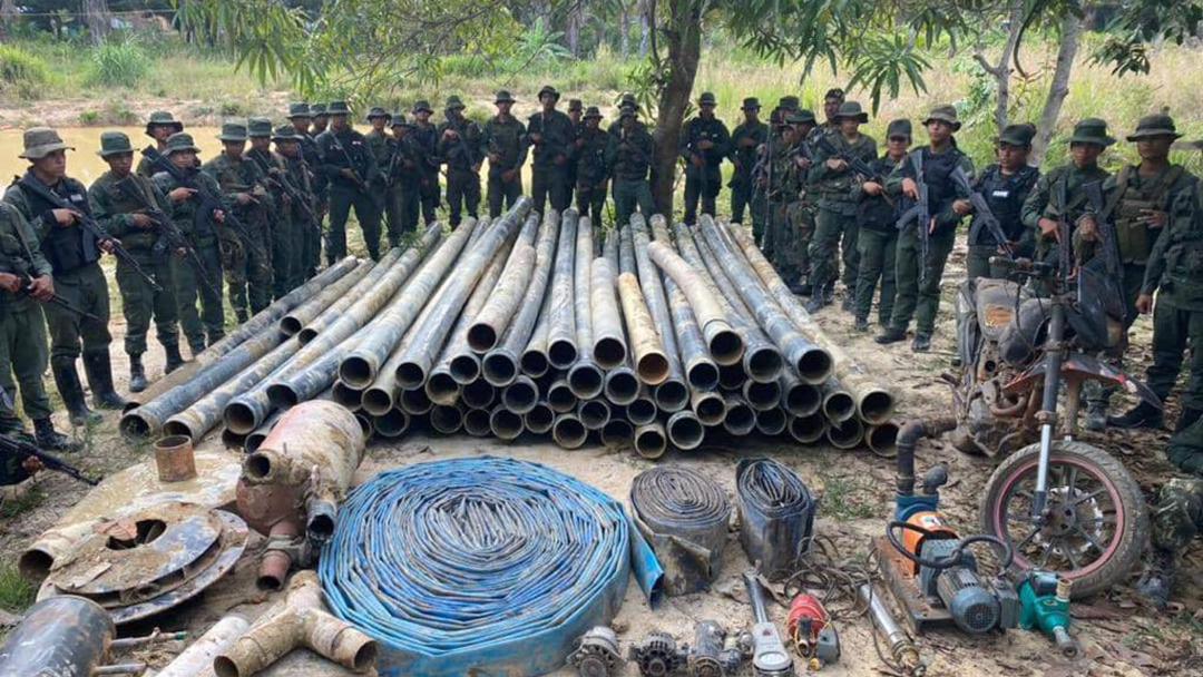Fanb desmanteló campamento de minería ilegal en el Parque Nacional Canaima