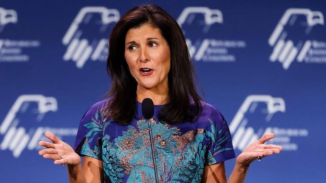 La exembajadora de EEUU ante la ONU, Nikki Haley, anunció su candidatura a las presidenciales en EEUU