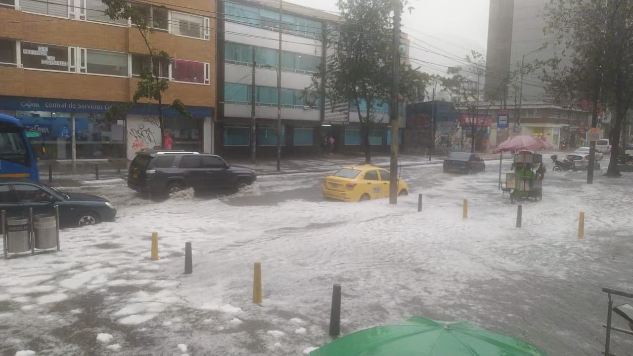 Tremenda granizada se vivió al sur de Bogotá