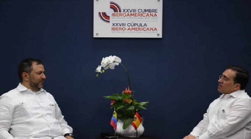 Canciller Yván Gil revisó agendas bilaterales con sus homólogos de España y Chile