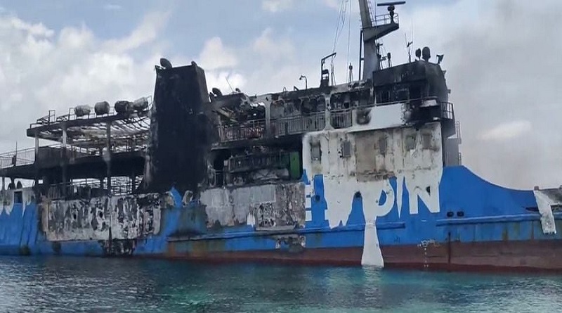 Registran 25 fallecidos por incendio de ferry en Filipinas