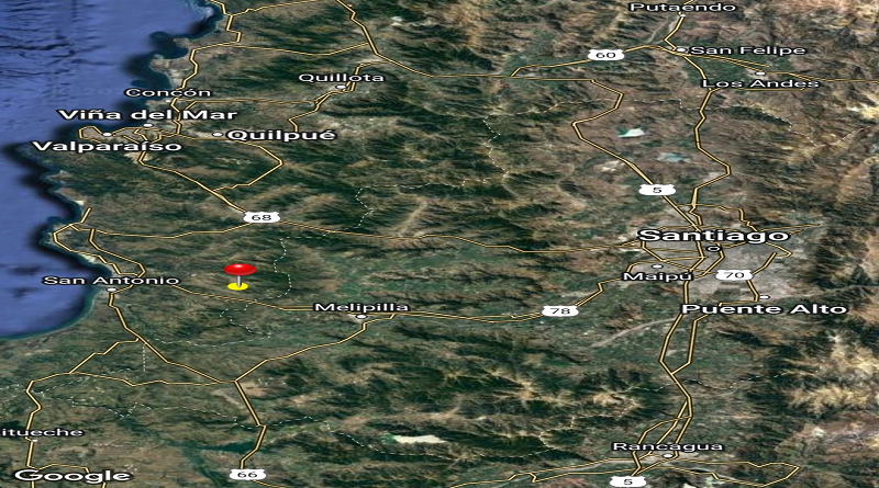 Sismo de magnitud 5,7 sacudió el noroeste de Valparaíso en Chile