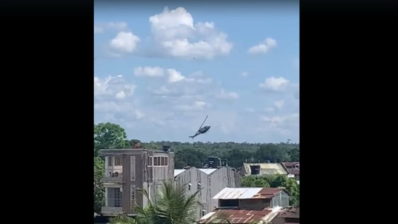 Cayó un helicóptero del Ejército colombiano en zona urbana de Quibdó, Chocó