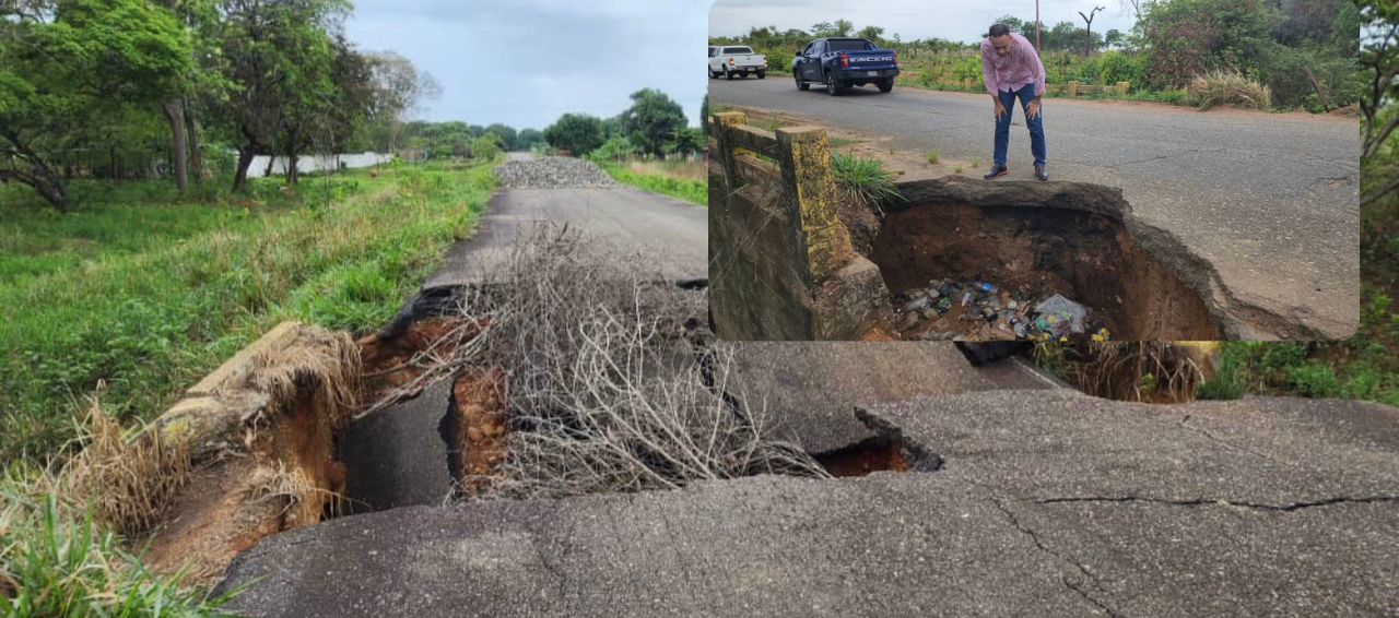 Puente caído en “Las Matas” prometió recuperarlo en cuestión de días el gobernador Primitivo: “Lo logramos con hechos” (+Video)