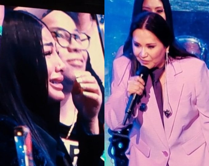 Yailin “La más viral” lloró ante Ana Gabriel, luego que le pidiera disculpa durante el concierto (+ Video)
