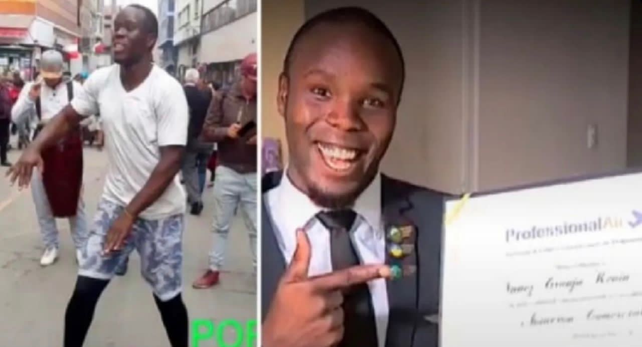 “No se rindan”: jóven venezolano que bailaba en las calles de Lima logró graduarse de piloto