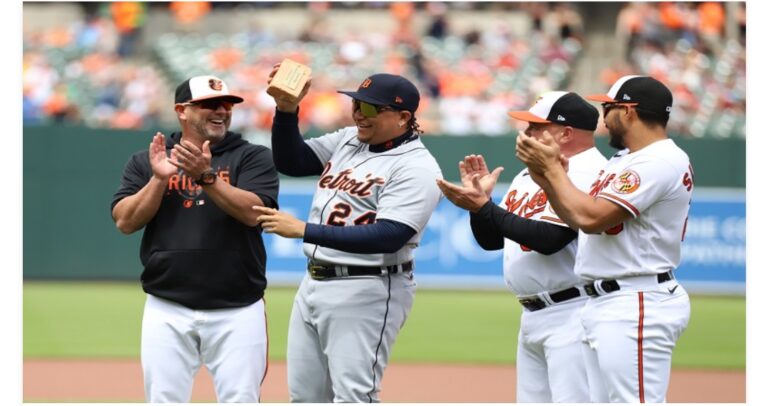 Miguel Cabrera recibió homenaje de los Orioles de Baltimore