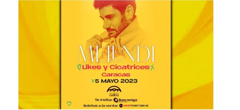 Con «Like y Cicatrices» Melendi regresará a Venezuela el próximo 5 de mayo