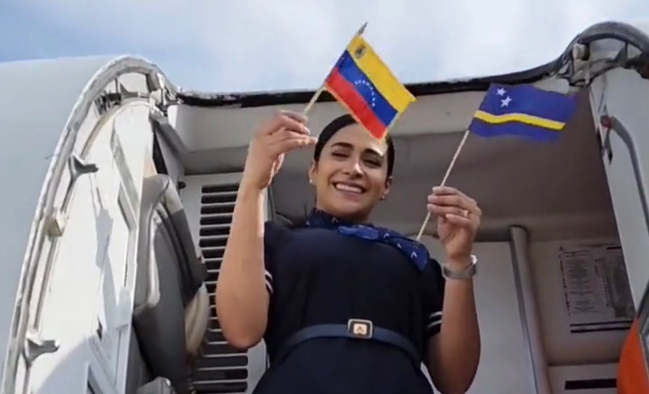 ¡Albatros Airlines! Después de 4 años aterrizaron en Curazao desde Valencia y Las Piedras