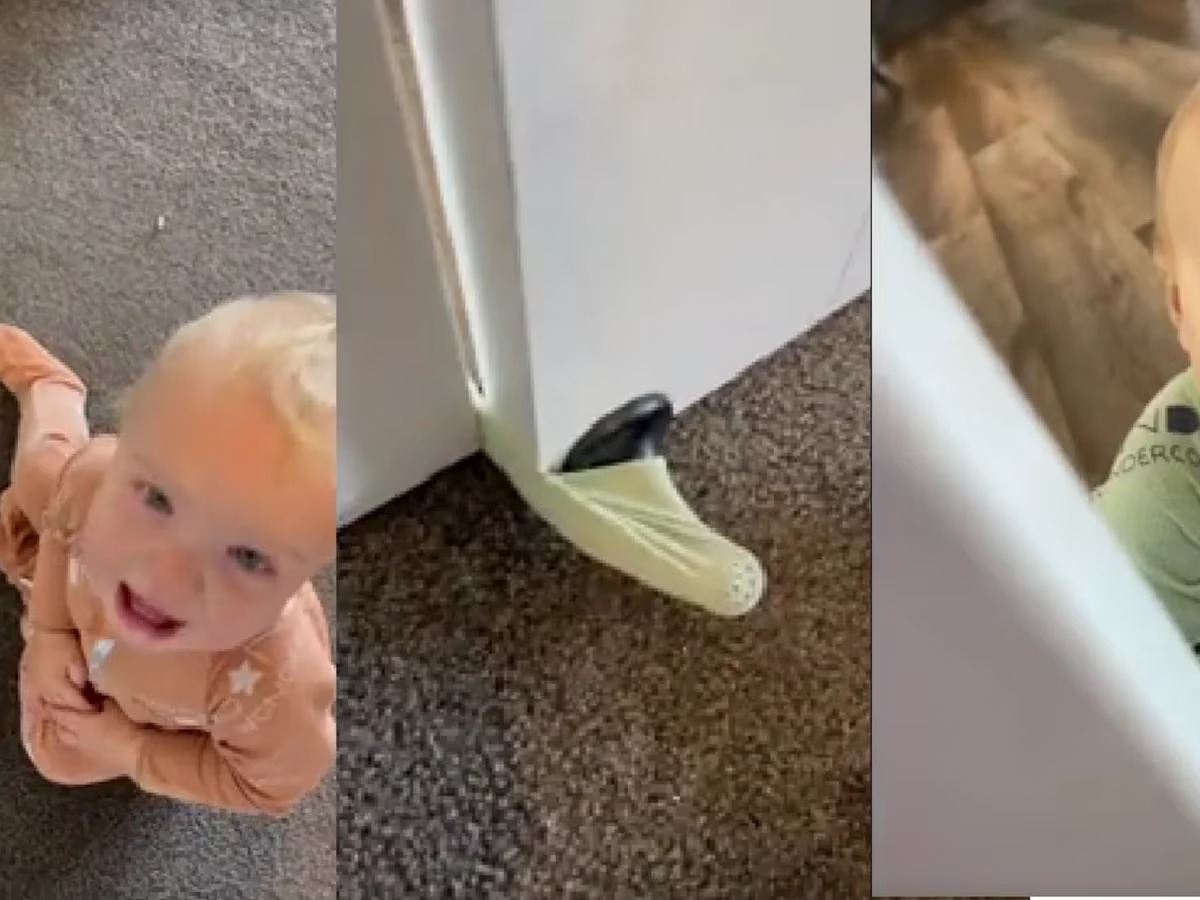 Gemelos tuvieron una reacción muy distinta cuando quedaron separados por una puerta