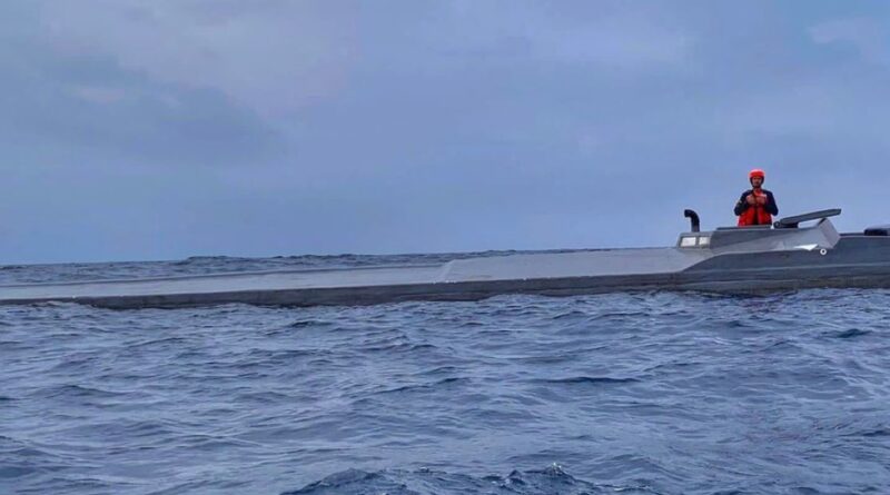 Incautaron el narcosubmarino más grande en la historia de Colombia