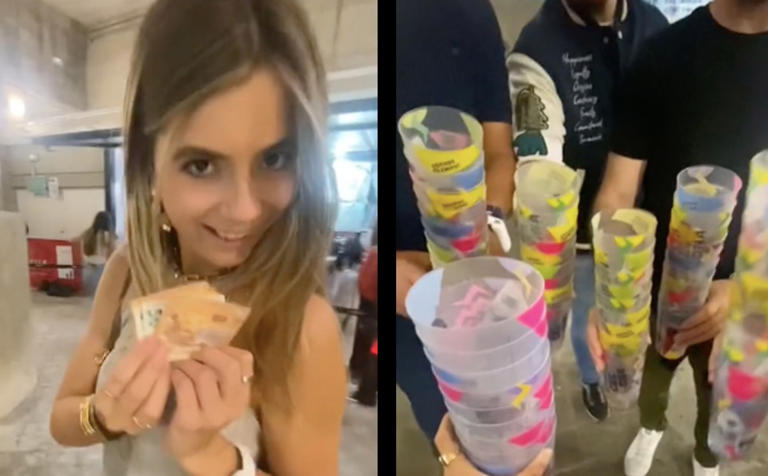 Mujer ganó más de 2 mil pesos tras recolectar vasos en concierto de Coldplay