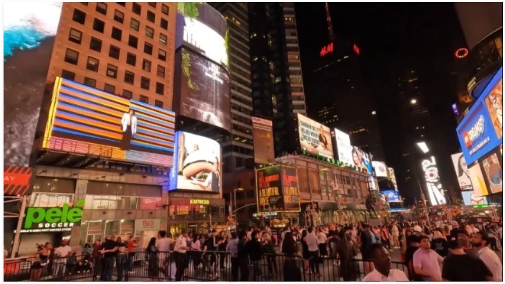 El corazón de Nueva York en Times Square se llenó de color con las obras del venezolano Cruz-Diez
