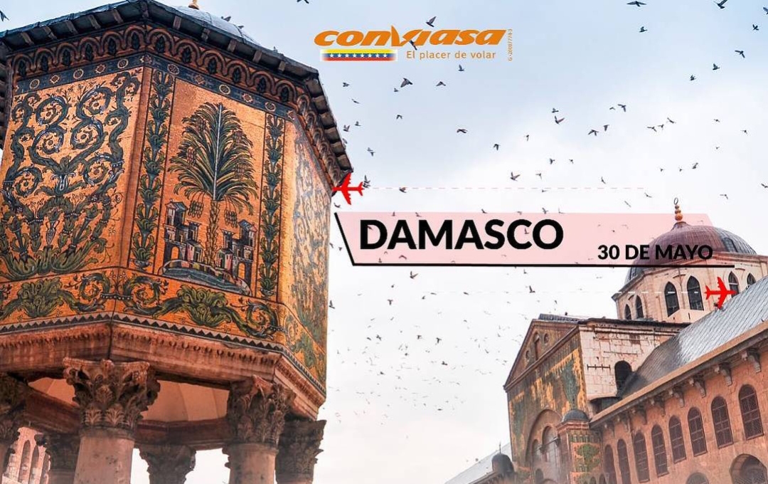 ¡Sepa costo del pasaje! Vuelos Caracas- Damasco a través de Conviasa