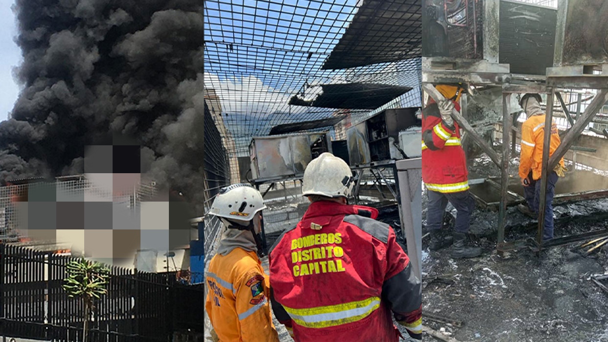Controlaron incendio en la feria de comida del Fórum en La Urbina, Petare