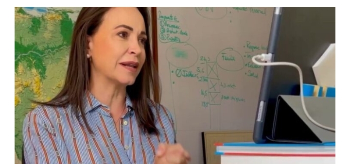 María Corina Machado participó en encuentro con los expresidentes Macri, Duque y Piñera