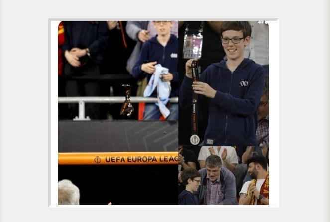 Jose Mourinho regaló su medalla de subcampeón a un aficionado que se encontraba en las gradas