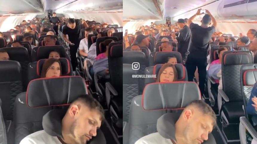 Propuesta de matrimonio en pleno vuelo se hizo viral por la reacción de un pasajero