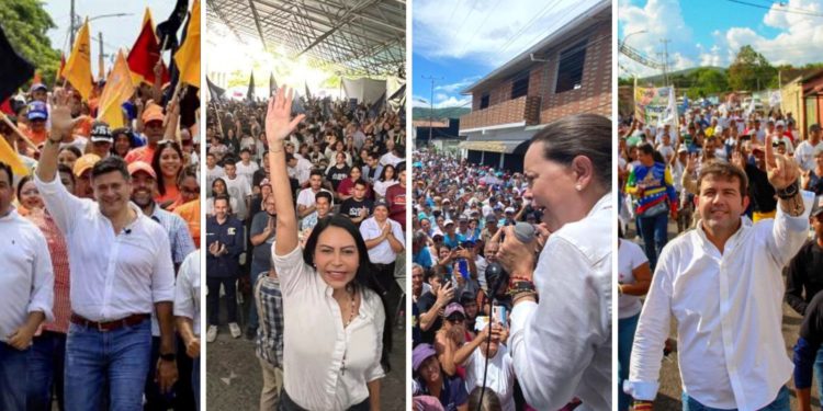 Guaidó resaltó el liderazgo de los candidatos opositores que recorren Venezuela