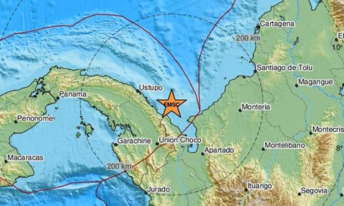 Sismo de magnitud 6.6 sacudió la frontera entre Colombia y Panamá