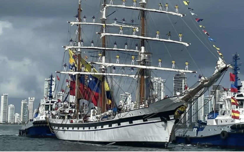 Buque Escuela Simón Bolívar llegó este domingo a Cartagena en Colombia