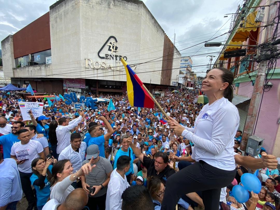 María Corina a paso de heroína en el municipio Pampán estado Trujillo