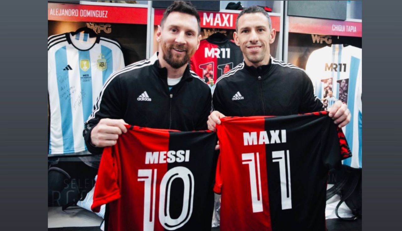 Leonel Messi asistió al partido de despedida de Maxi Rodríguez