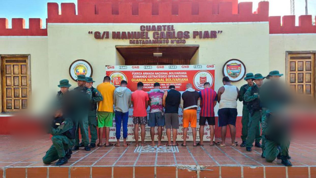 FANB detuvo a ocho personas en flagrancia por minería ilegal en el estado Bolívar
