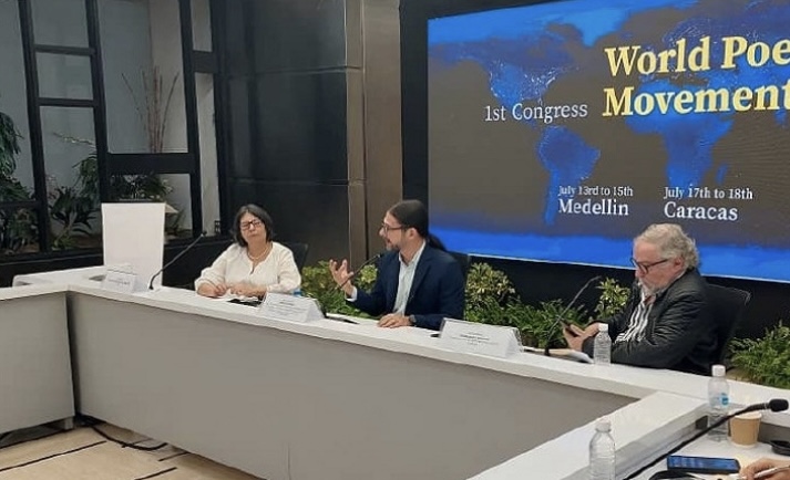 Fredy Ñáñez da bienvenida a países que participarán en el Festival Mundial de la Poesía que se celebrará en Caracas