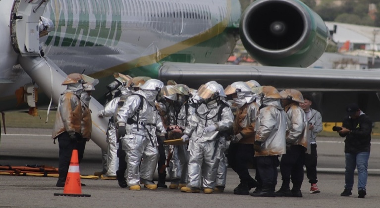 Realizan Simulacro General de Emergencia con Aeronaves 2023 en Aeropuerto de Maiquetía