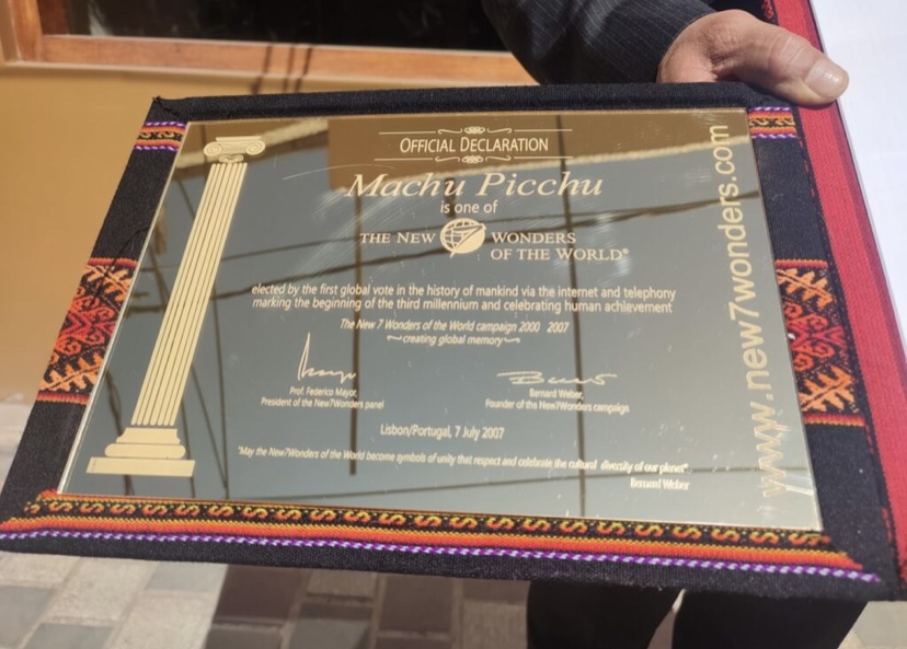 Perú|Reaparece la placa de oro de Machu Picchu