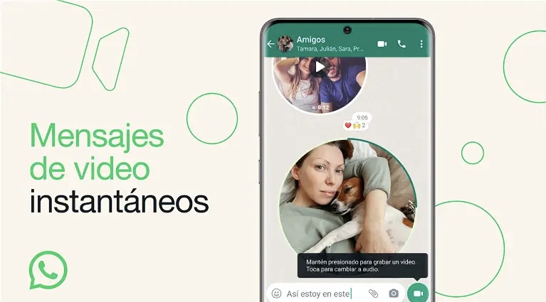 WhatsApp hizo oficial la llegada de los mensajes de vídeo instantáneos