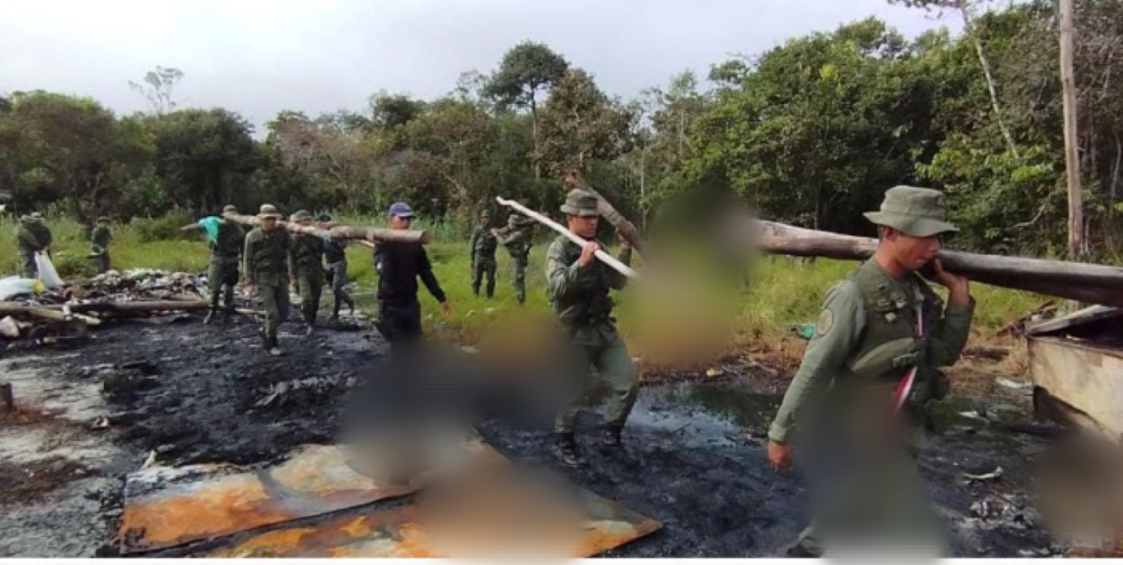 FANB desmantela 27 campamentos de minería ilegal en Parque Yapacana