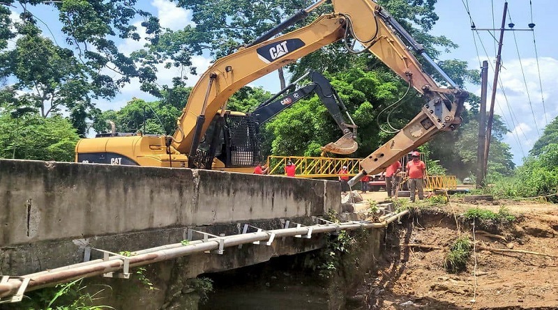 Construcción de nuevo puente “El Tigre” muestra 40 % de avance