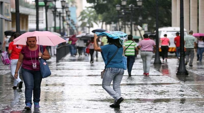 Inameh prevé lluvias eléctricas y eventuales ráfagas de viento