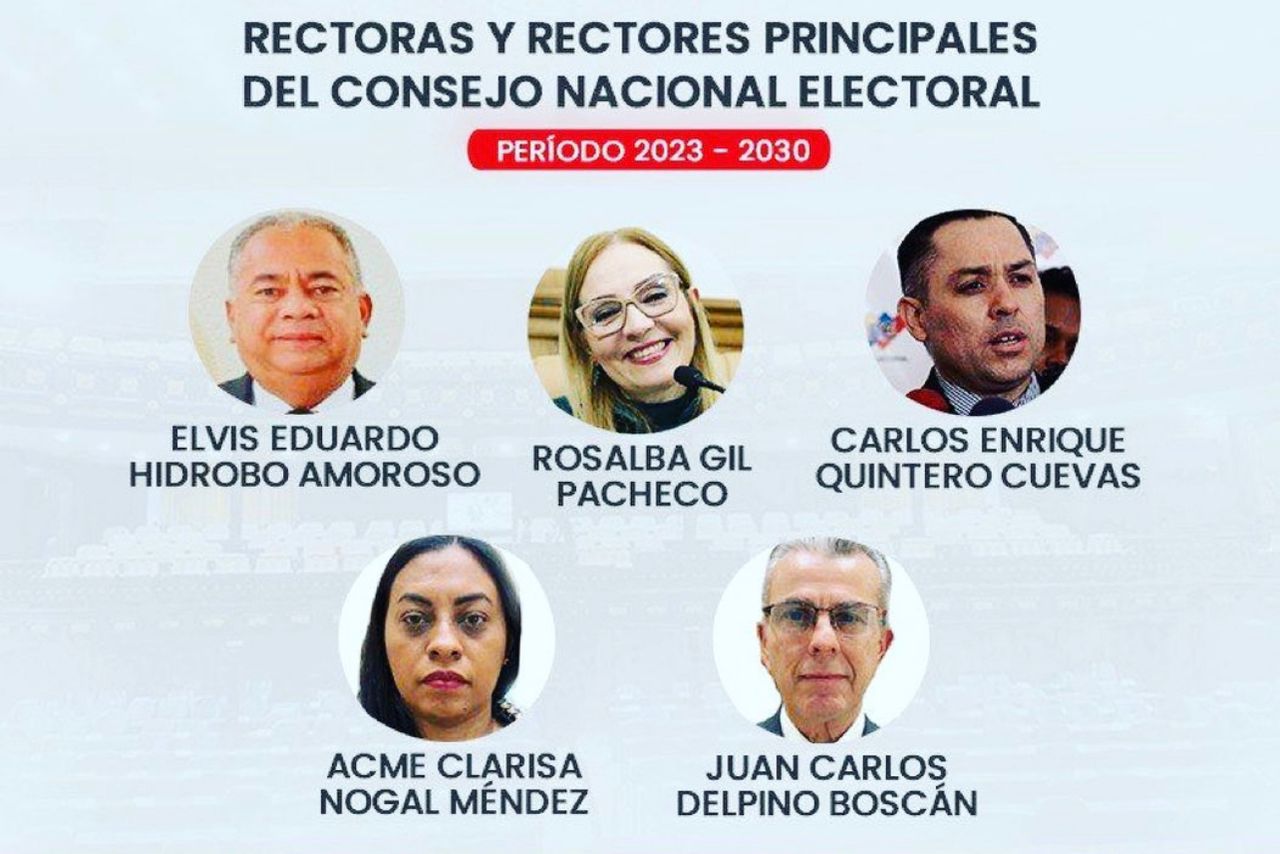 Designados los nuevos rectores y rectoras principales y suplentes del CNE