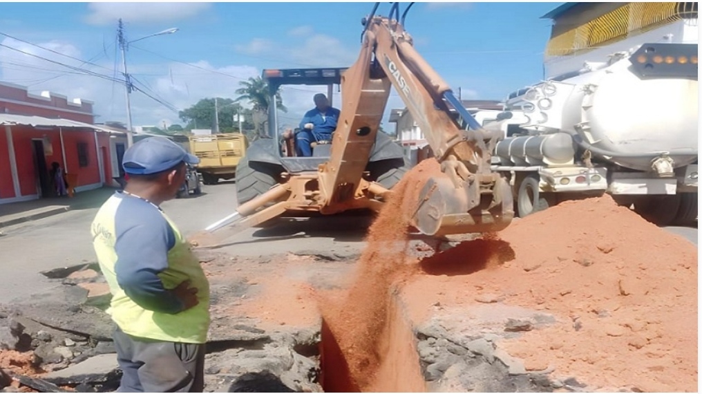 Restauran operatividad del sistema de aguas servidas en Guasipati