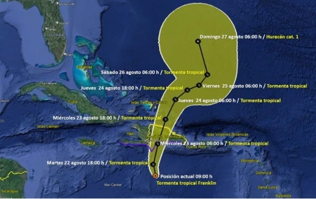 República Dominicana amplia la alerta roja por tormenta Franklin