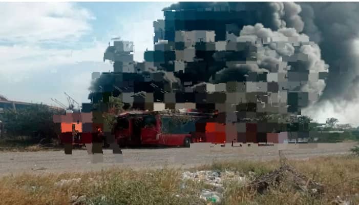 Incendio forestal en Lara consumió 13 autobuses de Transbarca (+Fotos)