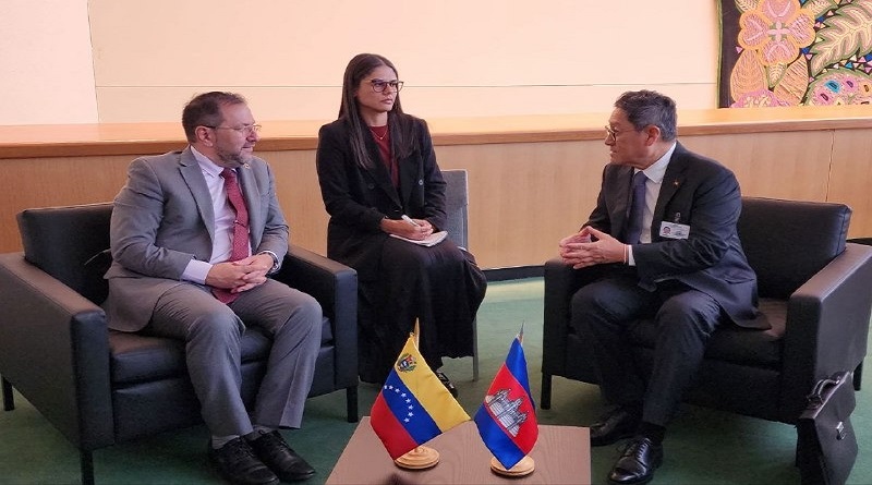 Venezuela fortalece cooperación bilateral con Camboya