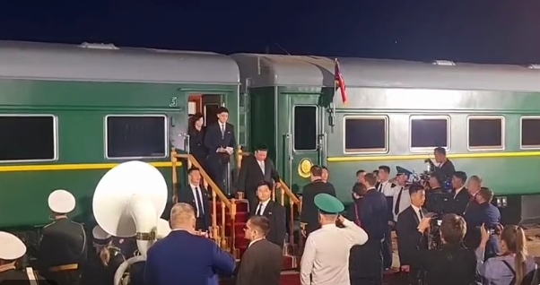 Publican las primeras imágenes de la llegada de Kim Jong-un a Rusia