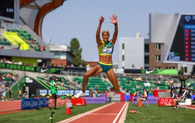 Yulimar Rojas triunfó en la Liga de Diamante de Eugene