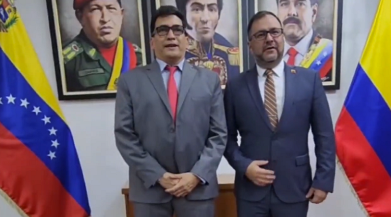 Canciller Yván Gil y embajador de Colombia fortalecen agenda bilateral