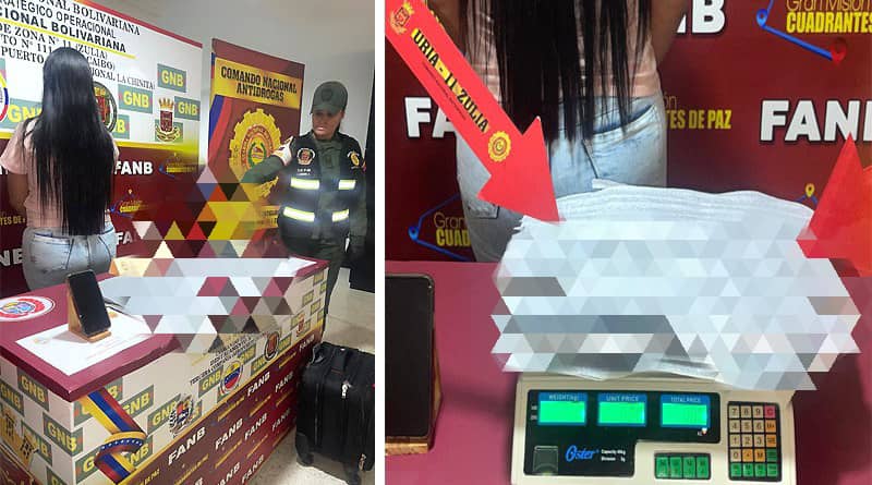 GNB Zulia detiene a colombiana en el aeropuerto La Chinita intentando llevar cocaína a Panamá